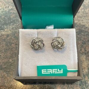 Effy Diamond and Sterling Silver Earrings